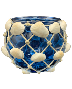 Special Price Glass Votive candle holder with Shells