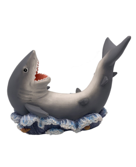 Resin Shark on back wine bottle holder