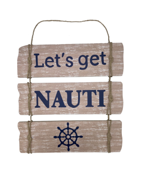 Special Price Wood Let's get Nauti sign