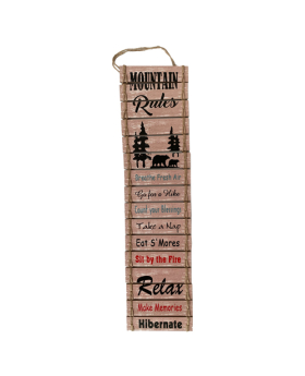 Special Price Wood Cabin Rules Sign