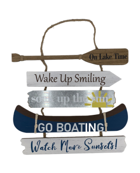 Special Price Wood On Lake Time Sign