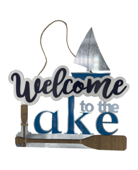 Special Price  Wood and Metal Welcome to the Lake sign