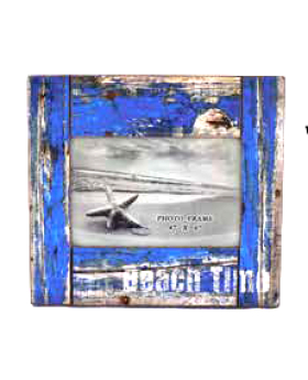 Closeout Weathered Wood Beach Time 4x6 Pic Frame