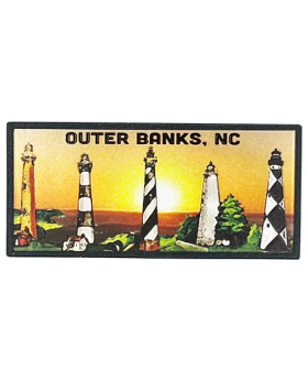 Outer Banks Metallic Foil Rectangle Magnet