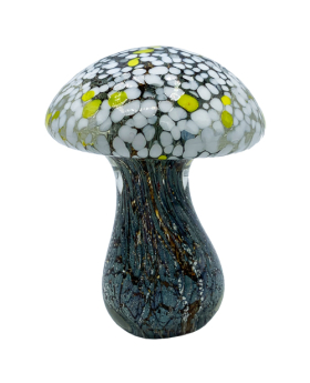 Glass Bronze Mushroom with dotted cap