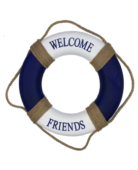 Navy and White Decorative Life Ring