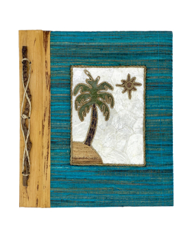 Special Price Ikat, Leaf, Capiz Photo Album with Palm Tree and Sun design