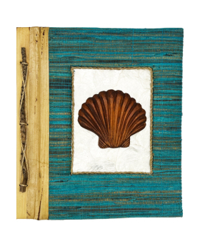 Special Price  Ikat, Wood, Capiz Photo Album with Pectin shell design