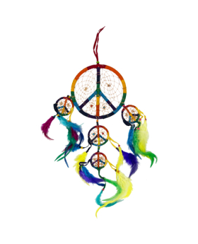 Rainbow Peace Sign Dreamcatcher