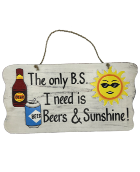 Wood Beer and Sunshine sign