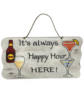 Special Price Wood Always Happy Hour Here sign