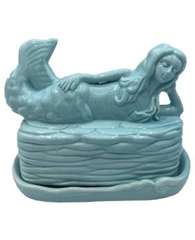 Ceramic Mermaid Butter dish