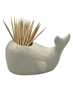 Special Price Ceramic Whale Toothpick holder