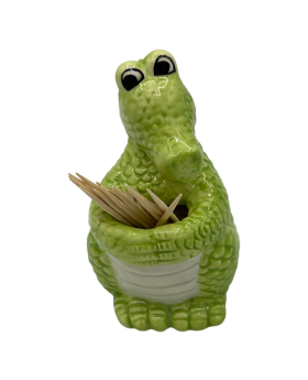 Special Price Ceramic Alligator Toothpick holder