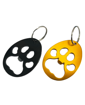 Special Price Black & Gold assorted aluminum Bear Paw print Bottle Opener/Keychain
