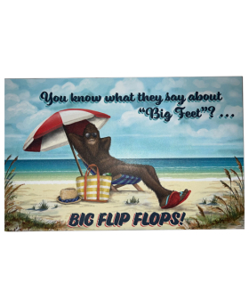 Printed wood Big Foot-Big Flip flops Sign
