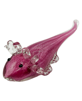 Glass Pink Axolotl Figure