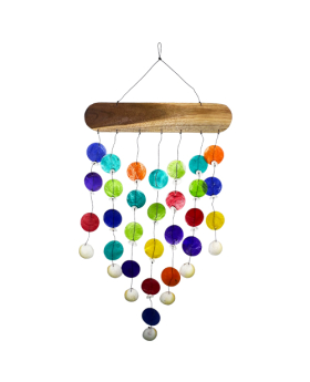 Mixed Shells and Colored Capiz Chime