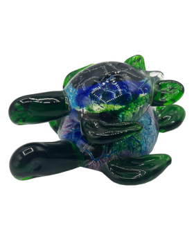 Glass Mom & Baby Turtle Figure