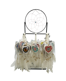 12 Asst 6cm Heart Dreamcatcher Display- 3dz