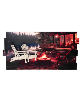 Wood 3D Cabin Scene Plaque
