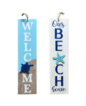 Wood 2 Sided Welcome & Beach Signs