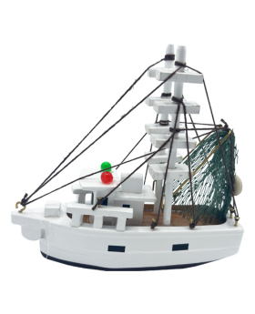 Small Wood Shrimp Boat