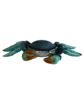 Glossy Resin Blue Crab Figurine