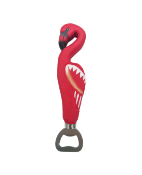 Pink wooden Flamingo Bottle Opener