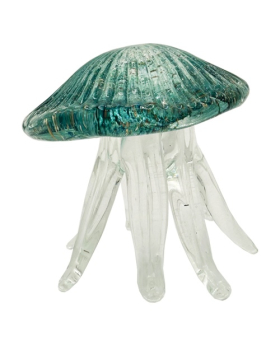 Glass Standing Jellyfish Figure