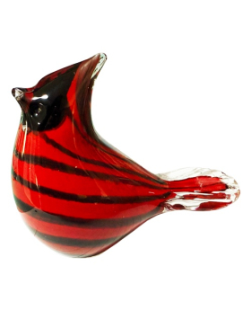 LED Lighted Glass Cardinal Figure