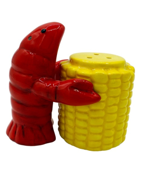 Ceramic Seafood Boil Salt & Pepper shaker set