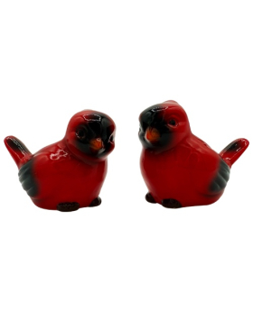 Ceramic Cardinal Pair Salt and Pepper shaker set