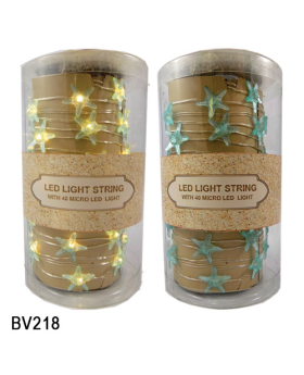 Special Price - Tube/ 40 Micro B.O. LED Light String Starfish