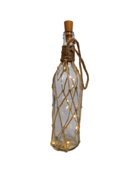 Special Price Rope net covered hanging bottle with LED lights