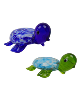 Mini glass turtle figures