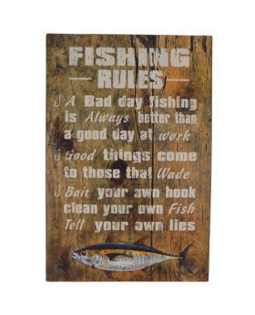 Special Price Fishing Rules printed sign