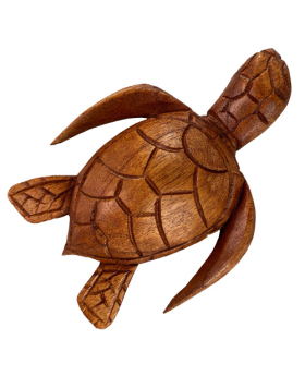 Carved Wood Sea Turtle