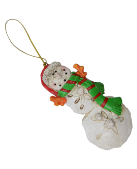 Special Price Resin Sand Dollar Snowman Christmas Ornament