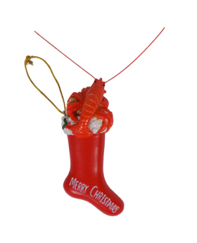 Special Price Resin Lobster in Christmas Stocking ornament