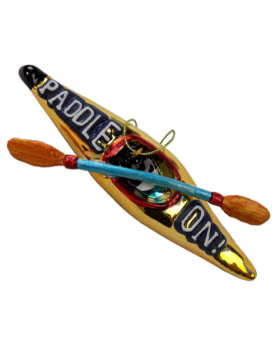 Special Price  Blown Glass Kayak Christmas Ornament