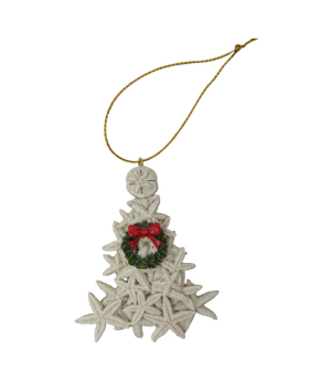 Resin Starfish Tree Christmas Ornament