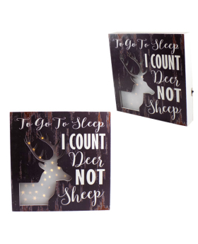 Special Price  I Count Deer Lighted Sign