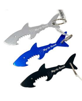 3 assorted Aluminum Shark Bottle opener/ keyring