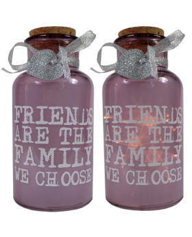Special Price  Friends are the Family we Choose Jar Lantern