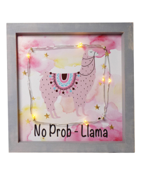 Special Price Llama Lighted Wall Art No Prob-Llama