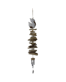 Wood Shell Pelican Drop Chime