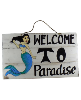 Special Price  Wood 3 Slat Welcome to Paradise Sign