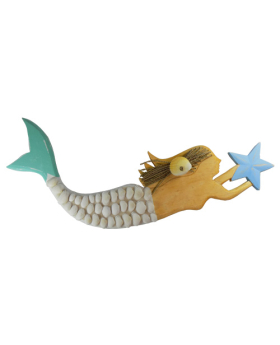 Closeout Wood Mermaid Swim/Carved Starfish Sign