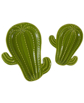 Special Price Set of 2 Ceramic Cactus Plates